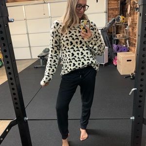 Softest black and white sweater